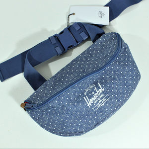 Herschel Sixteen BLUE POLKA Waist fanny Pack Bag